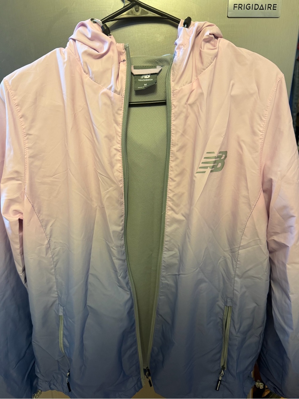 New Balance Women's Pink to Lavender Gradient Hooded Trench Coat